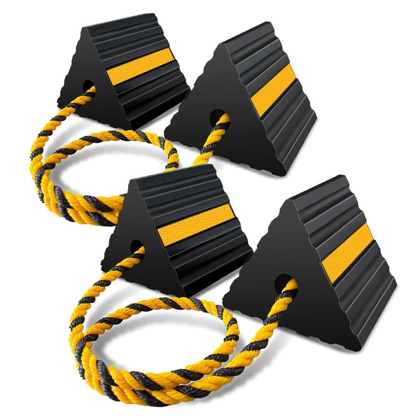 ROBLOCK Rubber Wheel Chocks for RV Trailer Camper Truck Car