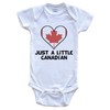 Canadian American Heart Flag Baby Bodysuit Bundle (3 Piece Set),