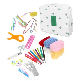 BIUDECO 1 Set Beginner Crochet Kit Complete Crochet with Ergonomic Hooks Yarn Knitting Tools for Adults for Craft Projects