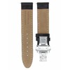 Ewatchparts 22mm Smooth Leather Band Strap Deployment Clasp Compatible With