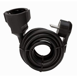 Kopp 143502087 Extension with Schuko Plug, black, 143705086