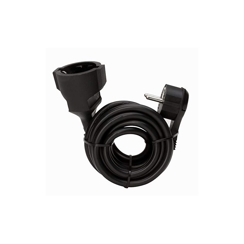 Kopp 143502087 Extension with Schuko Plug, black, 143705086