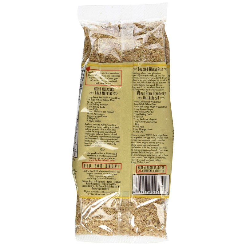 Bob's Red Mill Wheat Bran, 8-ounce (Pack of 4)