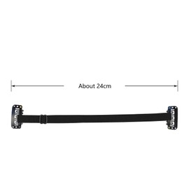 YTBYT 4 Pcs Facelift Bands with Clips Invisible Face Stretching Lifting Strap Adjustable Elastic Band Face Slimming Band (24cm Black Single Bands)