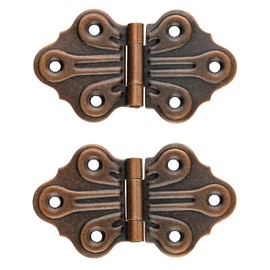 Antique Copper Butterfly Hinges - 2-7/8" x 1-11/16" - Pack of 2 - Decorative Surface Mount Hinges for Cabinet Doors, Cupboards and Boxes - UA-264-HAC (1)