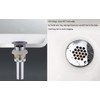 MIFULY Vessel Sink Drain, 19 Holes Grid Drain Strainer Assembly