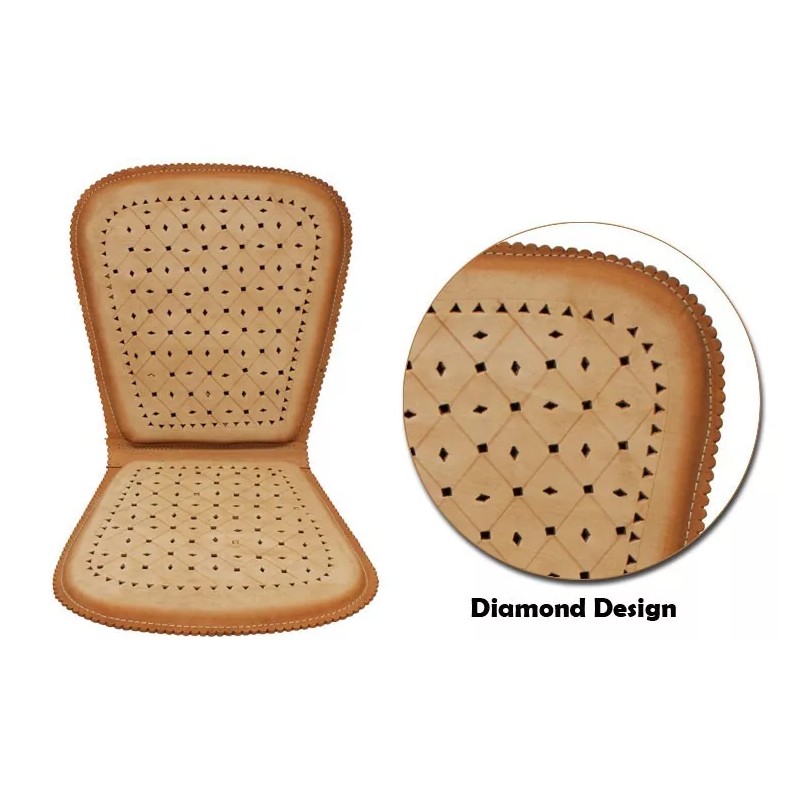NEUTRONMOTORSPORTS Genuine COWHIDE Mexican Respaldo Leather Car Seat Cushion Square