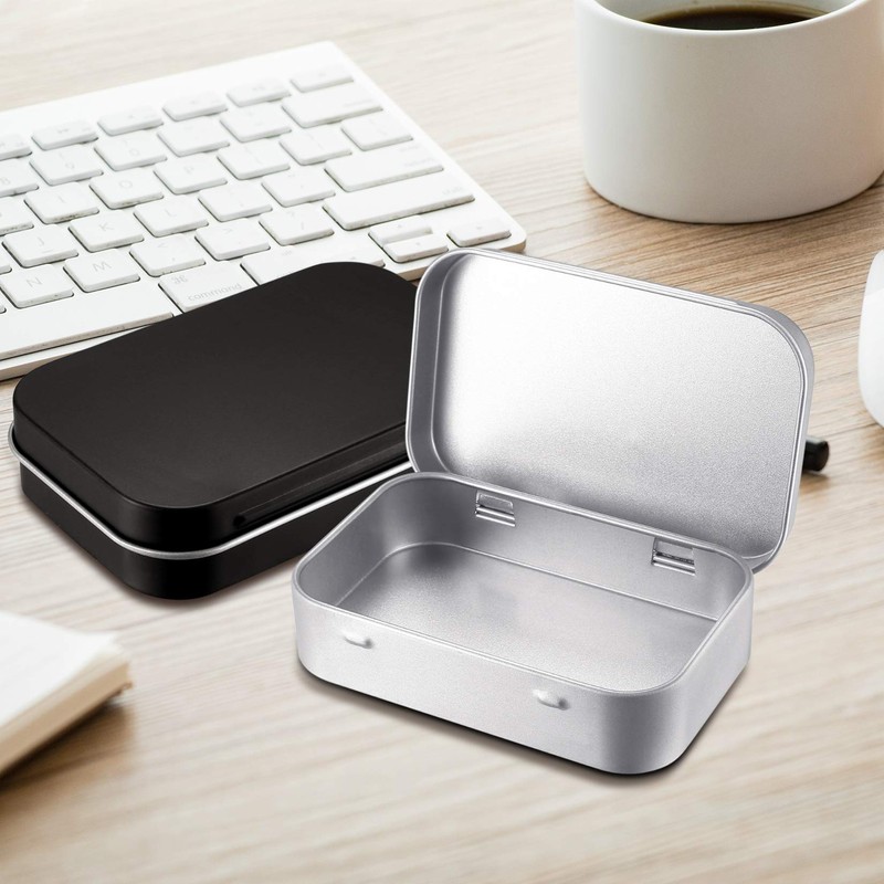 Set of 8 Tin Cans Tin Can Case Mini Box
