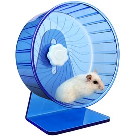 Hamster Wheel, Silent Wheels Hamster Wheel, Silent Wheel, Super Silent Hamster Exercise Wheels, Adjustable Stand Hamster Exercise Wheels, Quiet Rat Wheel (Diameter 14 cm, Blue)