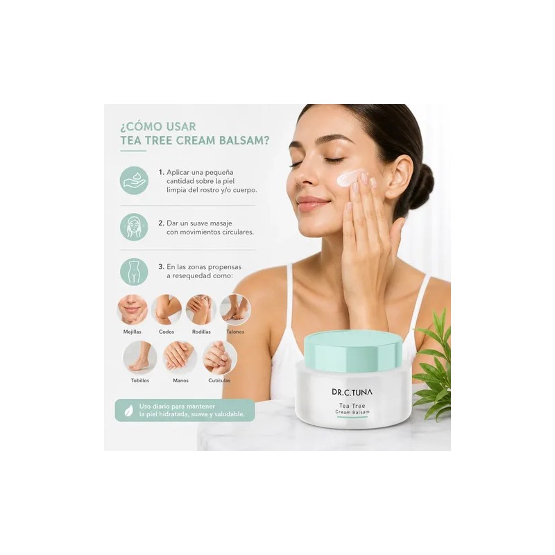 Crema Tea Tree Bálsamo Con Escualeno Natural 80 Ml Farmasi