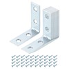 sourcing map 20 Pcs L Corner Bracket Corner Brace Metal