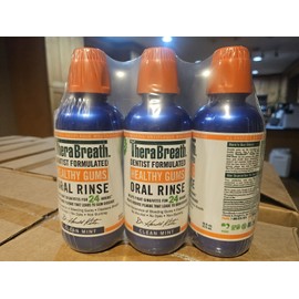 TheraBreath 12x TheraBreath Healthy Gums Oral Rinse Clean Mint 16 oz. (12 bottles)