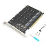 M.2 NVMe SSD to PCIE X16 Adapter Card, 4 Port