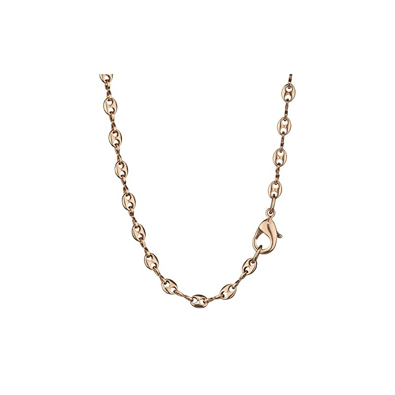 NKlaus Coffee Bean Necklace 925 Silver 3.6 mm Wide Elegant