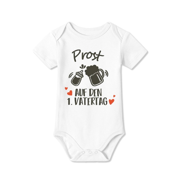 BesserBay Baby Romper Bodysuit Short Sleeve First Father's Day Gift