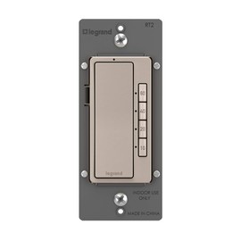 Legrand radiant RT2NICCV4 Digital Countdown Timer with Locator Light and Time Indicator, 60, 40, 20 and 10 Minute Settings, Nickel (1 Count)