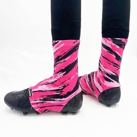 JINJUNINS Spats Cleat Covers Sublimation Printing (PINKBLACK, L)