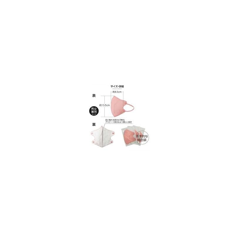 ISDG 4562355181903-3 3D Spunlace Non-woven Color Mask (Coral Pink) 7