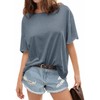 TARSE Boxy Tee Shirts for Women Short Sleeve Cotton Oversized
