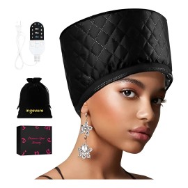 Gorro Térmico Tratamiento Capilar 10 Modos Timer Negro