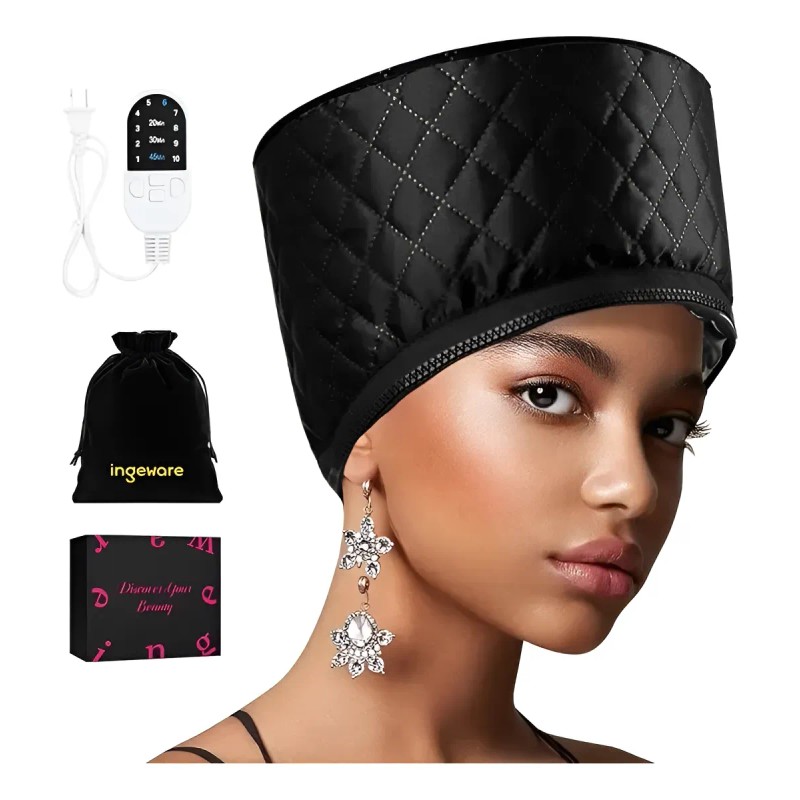 Gorro Térmico Tratamiento Capilar 10 Modos Timer Negro
