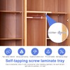 Faankiton Pack of 100 Self-Tapping Integrated Screw, Self-Tapping Shelf Supports,