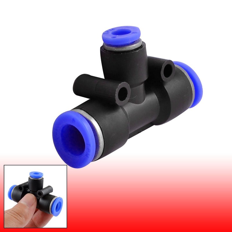sourcingmap Air Pneumatic Tee Adapters 10mm to 6mm One Touch