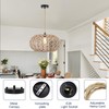 ASCMZOS Hemp Rope Pendant Light Kit, Boho Pendant Light Fixture