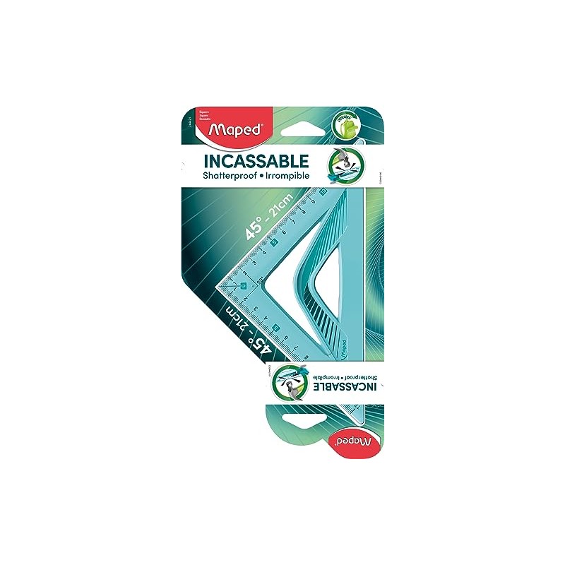 Maped Flex - triangles (45°, Green, Translucent, Plastic, Hanging bag)