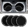 4 Pack Bling Car Coasters Universal Cup Holder Insert With