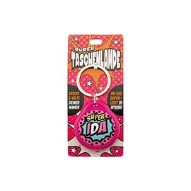 Keychain Super Torch with Name Ida – as a Gift – Individual with Name and Saying