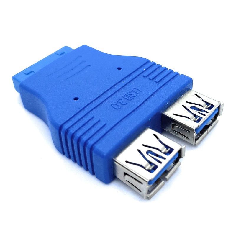 DRUT 20 pin Motherboard Header to 2 x Internal Sockets