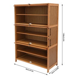 Shoe Storage Cabinet Free Standing Shoes Shelf Organizer Shoe Cabinet with Door