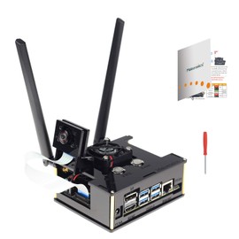 Makeronics Acrylic Case/Enclosure (Black) for Jetson Nano B01,A02,2GB Board with Camera Case | 5V PWM Cooling Fan | Power & Reset Control Switch | Assembly Instruction Included