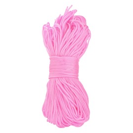 Rebower Macrame Cord 2.5mm x 100M, Polyester Macrame Rope Twisted Macrame Yarn [for Plant Hangers Wall Hanging Crafts Knitting] - Pink