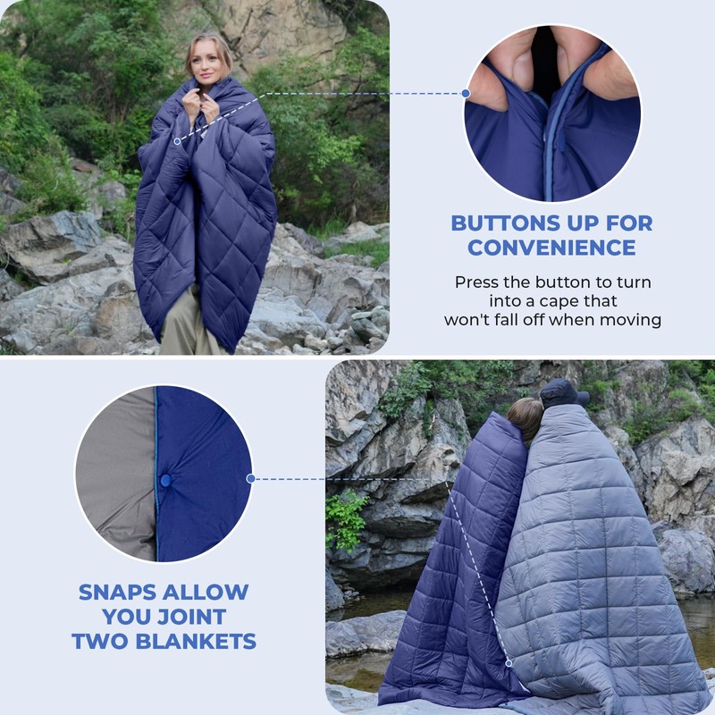 KingCamp Down Camping Blanket, Lightweight Travel Blanket for Outdoor Camping,