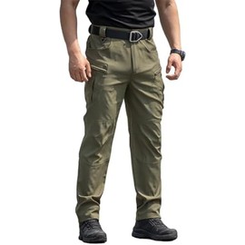 LAULY Pantalones Tácticos Militares Multibolsillo para Hombre,Pantalón Impermeable Y Cortavientos