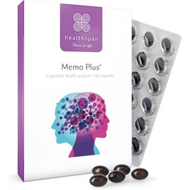 Healthspan Memo Plus – 2 Months’ Supply | Supports Brain Health & Cognitive Function | 350mg Advanced Phospholipid Complex | 179mg Omega 3 Fish Oil | 75µg Iodine | One-a-Day Formula | Friend of the Sea Certified