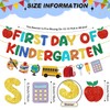Fulmoon First Day of Kindergarten Banner Glitter Back to School