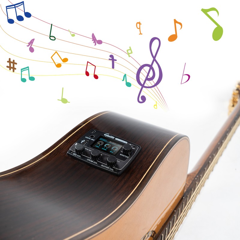 GUITTO GGP-05 Guitar Pickup Equalizer LCD Display Multifunctional Live Drum