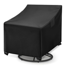WLEAFJ Outdoor Swivel Chair Covers, Waterproof Heavy Duty Outdoor Chair Covers, Patio Rocking Chair Covers for Outdoor Furniture, Black Patio Furniture Covers, 1 Pack - 30" W x 34" D x 38.5" H