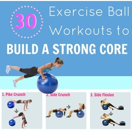 Stability Ball Exercises for a Stronger Core Swiss Yoga Balance Balls (Purple, 55CM)