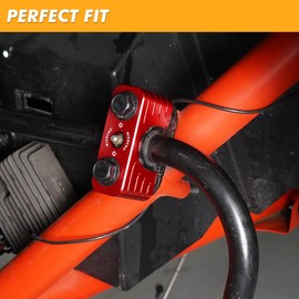 NICECNC Rear Sway Bar Bracket Compatible with CAN AM Maverick X3 900 R RR Max R 2017-2022 RR Aluminum Replacement for 706002303 Red