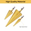 Spendeal 3-Piece Step Drill Bit Set, Hex Shank Quick Change