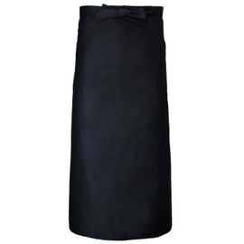 Sensuki 12700K L Towel Apron with Loop, Black, Chef, Lower Waist, Apron, Sarong, Extra Long, Towel Hanger, For Eating, Kitchen, Food, Commercial Use, Length 37.0 inches (94 cm)
