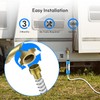 Lifefilter RV Inline Water Filter with Solid Brass 90 Degree