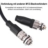 M12 5-pin male panel mount socket sensor connector Lonlonty, thread