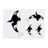 4 x 'Killer Whale' Temporary Tattoos - Water Resistant, Skin-Safe,