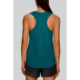 XIEERDUO Womens Athletic Tops Loose Fit Activewear Gym Essentials Women Teal 2XL