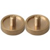 Liyafy 3Pcs Trumpet Bottom Valve Caps Knobs Brass Trumpet Caps